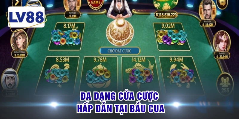 Đa dạng cửa cược hấp dẫn tại Bầu Cua