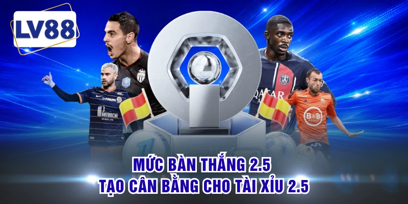 Mức bàn thắng 2.5 tạo cân bằng cho tài xỉu 2.5